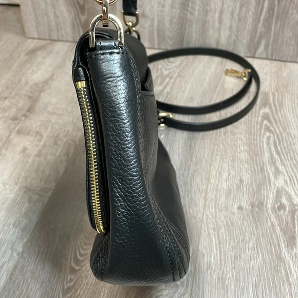 NWOT Michael Kors Bedford Convertible Flap Crossbody Shoulder Bag Black Leather - Picture 13 of 16